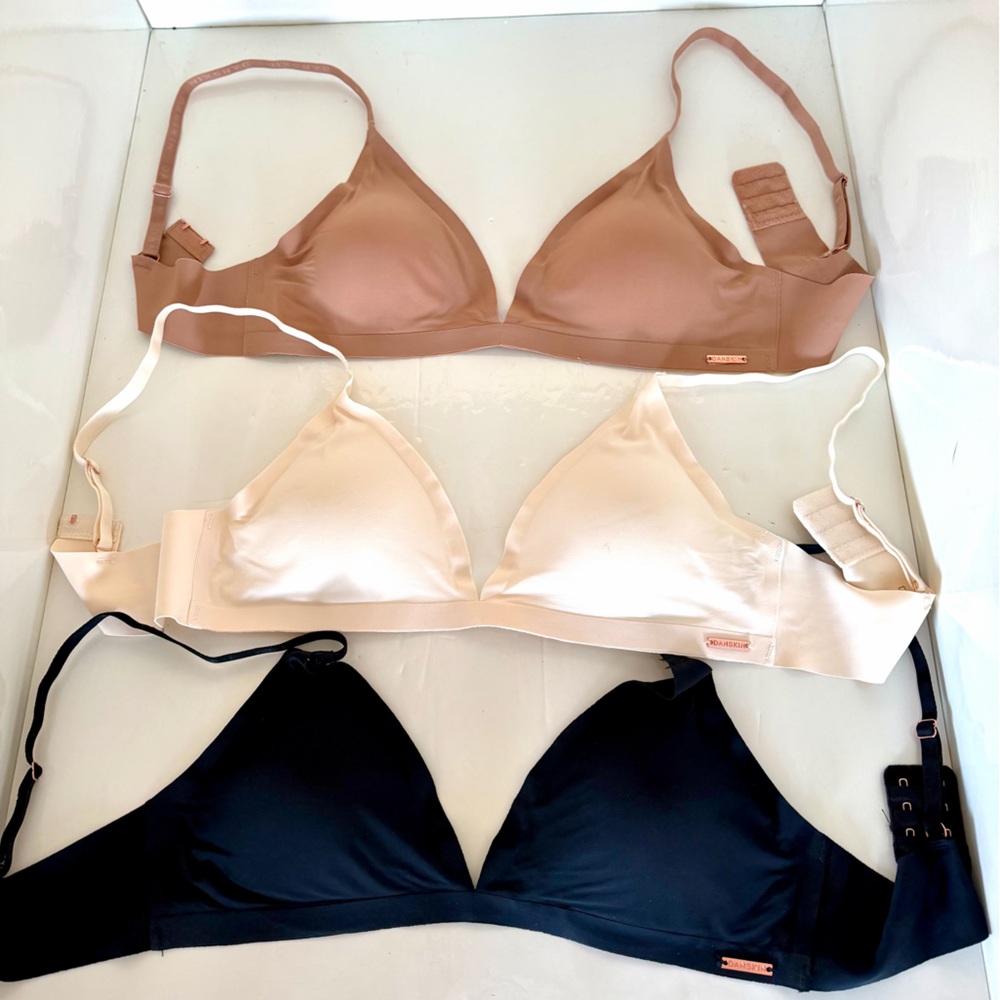 Danskin Women's Intimate Padded Bra Set - Black, Cream, Tan